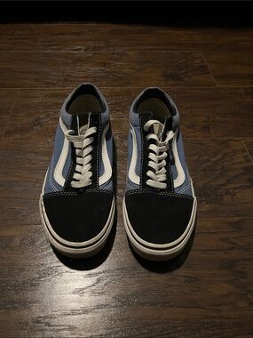 Vans Old Skool Men's Skate Shoes - Light Blue, Black & White
